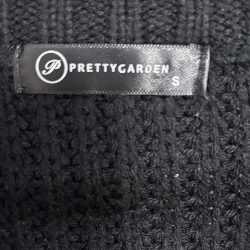 PRETTYGARDEN Cardigan Women Sz S Chunky Knit V-Neck Button Oversized Minimalist - Picture 6 of 10